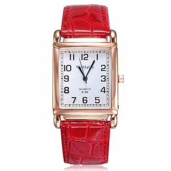 Moterų Laikrodžiai 2020 Naujas Prabangus Raudona Atsitiktinis Laikrodžiai Odos Watchband Kvarcinis Analoginis Suknelė Laikrodis Karšto zegarek damski