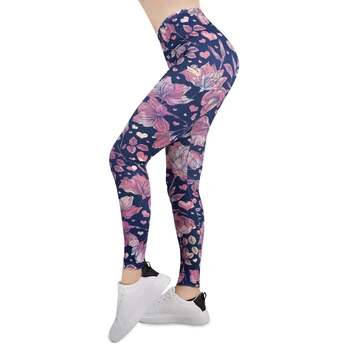 Moterų Legging gėlių meilė Spausdinimo Leggins Slim Didelio Elastingumo Legins Populiarus Fitneso Moterų Antblauzdžiai Kelnės