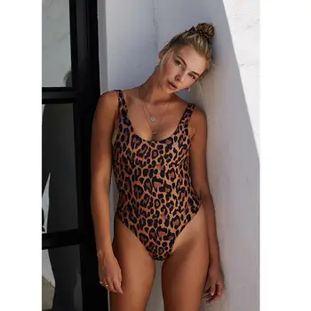 Moterų Leopard vientisas maudymosi kostiumėlį, maudymosi Kostiumėliai, Ponios, Mergaitės Monokini maudymosi kostiumėlį Push Up Paminkštintas Bikini Maudymosi Paplūdimio