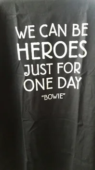 Moterų Marškinėliai David Bowie Marškinėliai Mes Galime Būti Didvyriai Tik Vieną Dieną Laiške Spausdinti Moterų Marškinėliai Atsitiktinis Medvilnės Juokingi Marškinėliai XC