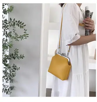 Moterų mažas maišelis paprastas stilius PU odos įrašą maišelį mielas messenger pečių maišą moterų kryžius body bag spalvinga r-59856