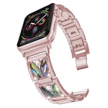 Moterų Papuošalai Išskirtinį Apyrankė iWatch Serijos 6/5/4/3/2/SE Šviežių Elegantiškas Metalo Diržu, Apple Watch Band 44MM 40MM 38/42MM
