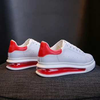Moterų priežastinis batai, prekės ženklo oro baltos natūralios Odos Platformos pleišto Atsitiktinis Veikia Sporto Teniso Riedlentė Pėsčiomis butai