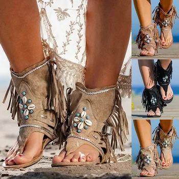 Moterų Retro Gladiatorių Sandalai Ponios Įrašą Kojų Vintage Batai Atsitiktinis Kutas Romos Mados Vasaros Moteris Batai Moterų 2020 Naujas