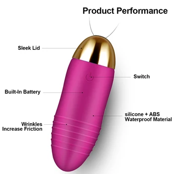 Moterų Sekso Žaislai, USB belaidžio vibruojančio kiaušinėlio išjungti vandeniui masturbacija mini vibratorius
