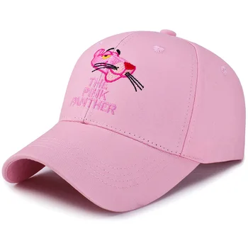 Moterų Unisex Skydeliai Skrybėlę Atsitiktinis Sporto pink panther Snapback cap Kepurė hat animacinių filmų Siuvinėjimo Beisbolo Kepurės