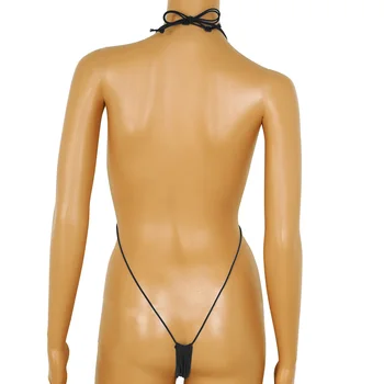 Moterų vientisas Seksualus Bikini maudymosi kostiumėlį, Mini Micro Monokini Thong Bikini Bodysuit Seksualus Clubwear Moterų maudymosi Kostiumėliai Paplūdimio Maudymosi Kostiumas
