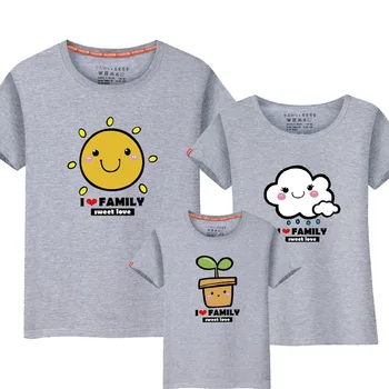 Motina Dukra Drabužius Tėtis, Mama ir Kūdikis Šeimoje Atrodo, Tėvų-vaikų Atitikimo Apranga Vasarą Nešioti Šeimos Paketas T-shirt Visai Šeimai