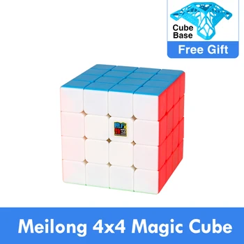 Moyu Meilong 4x4 Speed Cubing Magija Galvosūkį Strickerless 4x4x4 Neo Cubo Magico 59mm Mini Dydžio Matinio Paviršiaus Žaislai Vaikams