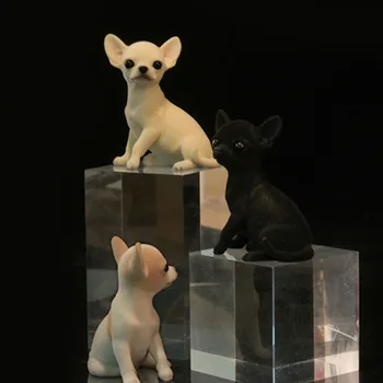 Mr. Z Dervos PVC Miniatiūriniai Gyvūnų Modelio Mielas Čihuahua Šuniuką Šunų Modelis Žaislas Tinka Veiksmų Skaičius, Žaislai, Aksesuarai Scena Modeliavimas