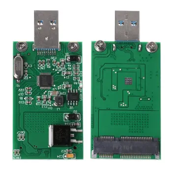MSATA SSD USB 3.0 Adapteris Kortelės ASM1153E Didelės Spartos Mobiliojo U Diskų Keitiklis