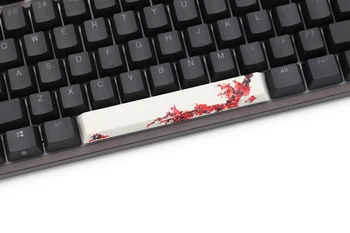 Mstone Naujovė allover dye sub Keycap tarpo klavišą, mechaninė klaviatūra 6.25 u Slyvų Orchidėja Bambuko ievų profilis chrysanthemum