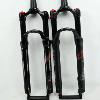 MTB dviračio amortizatorių ryškiai juodos priekinės šakės 26 27.5 29 colių 1-1/2 stuburo vamzdis 39.8 pneumatinės šakutės peties/line kontrolės