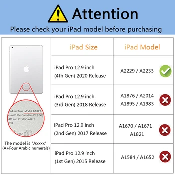 MTT TPU Minkštas Atgal Case For iPad Pro 12.9 colių A2229 A2233 2020 PU Odos Apversti Stendas 