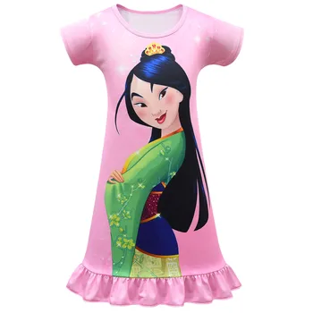 Mulan Princesė Vasaros Naktį Suknelė Vaikų Pajama Vaikų Namų Drabužiai, Kūdikių Animacinių Filmų Hua Mulan Pižamą Mergina Sleepwear Skraiste