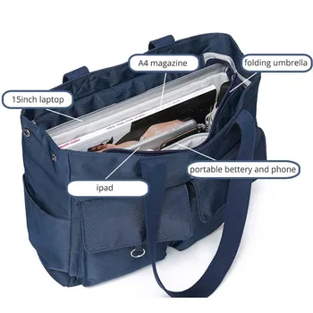 Multi-Kišenėje Nešiojamas Krepšys Moterims Atsitiktinis Notepad Dokumentas Kompiuterių Krepšiai Pečių Maišą 14 15.6 Colių