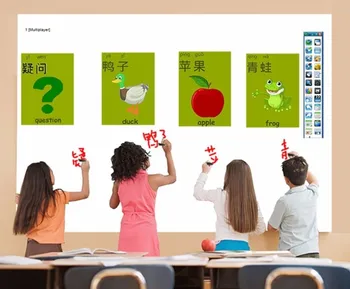 Multi touch digital smart board nešiojama infraraudonųjų spindulių interaktyvia lenta vaikams, švietimo ir pristatymas