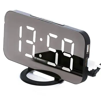Multifuction Skaitmeninis laikrodis-žadintuvas - stilingas LED laikrodis su USB prievado,patikslinimas didžiulis ekranas, ryškumas,veidrodis, funkcija