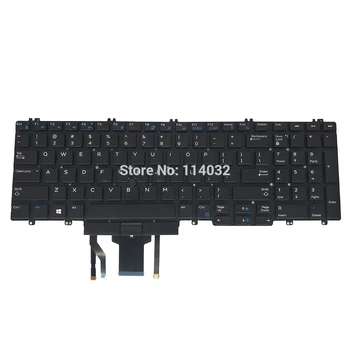 MUMS klaviatūra Dell precision 15 7530 E7530 kainos geros anglų juoda su apšvietimu, Nukreipta mėlyna klavišus 0KRG22 PK1326J2B15