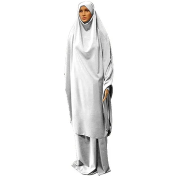 Musulmonų Hijab Abaja 2 vnt Suknelė Islamo Maldos Kuklus Pilnas draudimas Artimųjų Rytų Arabų Moterų Apdaras Maxi Kaftan Khimar