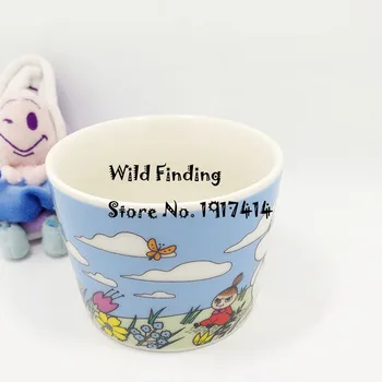 Muumi Muumintroll porceliano keramikos puodelis kavos arba arbatos puodelis mėlyna gražių animacinių filmų hippo didelis sriuba pieno puodelį dovanų