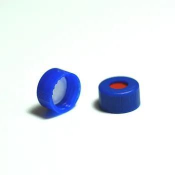 Mėlyna Atviru viršumi Polipropileno Dangteliu Raudona PTFE/Balta Silikono Pertvara 9 mm Chromatografijai Buteliuko Dangtelį 1,5 ml 100 / PK