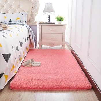 Mėlyna kambarį kilimas pūkuotas minkštas rožinis mergina didelis pūkuotas kilimėlių visiškai miegamojo dekoras ant grindų rausva pilka Kilimėliai