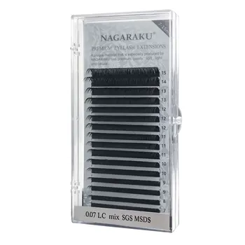 NAGARAKU Sintetinių Audinės Blakstienos Individualus Blakstienų Maquiagem LC curl Mix 7-15mm Makiažas Natūralus Minkštas Aukštos Kokybės Blakstienas