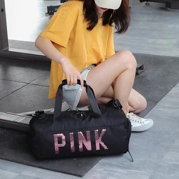 Nailono rankinėje kelionės duffel maišelį didelės talpos batai sandėlyje rožinė kelionės Kosmetikos krepšys