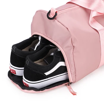 Nailono rankinėje kelionės duffel maišelį didelės talpos batai sandėlyje rožinė kelionės Kosmetikos krepšys