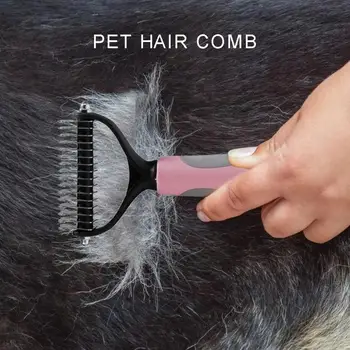 Naminių Gyvūnų Kailio Mazgas Cutter Pašalinti Rake Šunys Viliojimo Praliejimo Teptuku Augintiniai Prekių Pet Plaukų Šalinimas Šukos Viliojimo Įrankį, Šuo Rake Kačių Šukomis
