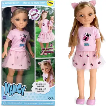 NANCY, youtuber Arantxa, Nancy Lėlės, šarnyrinės lėlės, rožinė suknelė, garsaus Nancy Lėlės, lėlės Nancy