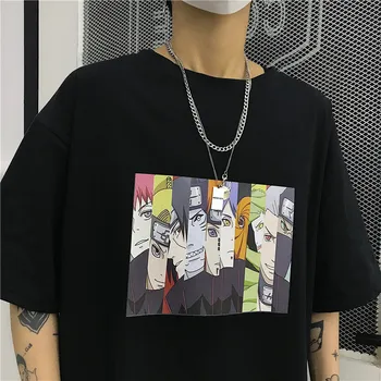Naruto marškinėliai Vasaros Harajuku Kietas Unisex Trumpas Rankovės marškinėliai vyrams Ir Moterims Drabužių Marškinėlius Žmogus, Negabaritinių Tshirts