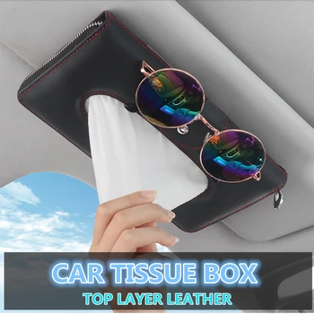 Natūralios Odos Automobilio saulės skydelis audinių lango turėtojas sėdynės atlošo kabinti popieriniu rankšluosčiu atveju vystymo Saugojimo krepšys automobilio interjero aksesuaras