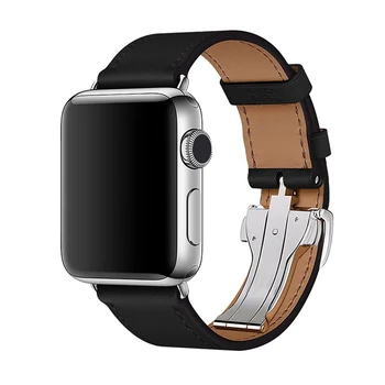Natūralios odos dirželis apple watch band 42mm 38mm 44mm 40mm Diegimo Sagtis correa watchband už iwatch pulseira 5/4/3/2/1