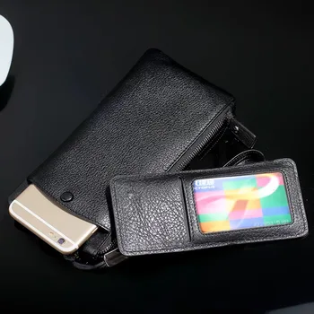 Natūralios odos mobili piniginės iPhone atskiros kortelės nuimamas kortelės paketą, 