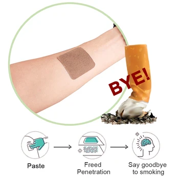 Natūralių Žolelių, Anti-Smoke Pleistras Kinų Medicinos Rūkyti Lipdukai Gydymas nuo Rūkymo Priklausomybės Sveikatos Lipdukai