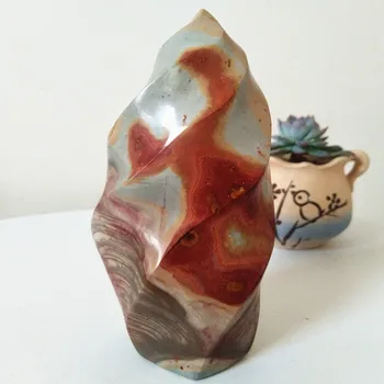 Natūralus agatas akmens liepsna dekoruoti akmens ledų feng shui crystal Healing akmenys ir kristalai