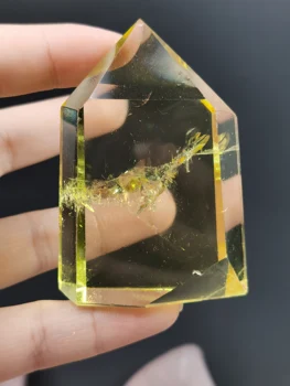 Natūralus citrinas rašė kristalinis kvarcas obeliskas lazdelė taško gydymo