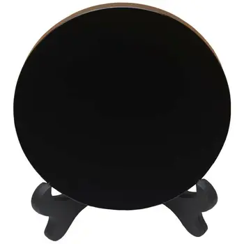 Natūralus juodasis obsidianas stone circle disko turas plokštė fengshui veidrodėlis, skirtas namų ir biuro dekoras