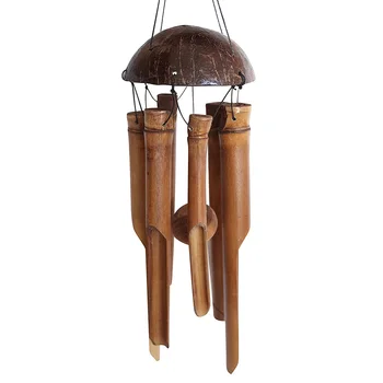 Natūralus Kokoso Lukšto Bambuko Vėjo Varpeliais Bell Sodas, Namų Apdaila Ornamentu