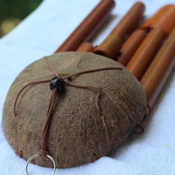 Natūralus Kokoso Lukšto Bambuko Vėjo Varpeliais Bell Sodas, Namų Apdaila Ornamentu