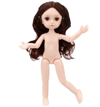 Nauja 30cm 1/6 BJD Doll Makiažas 4D Akių Modeliavimas Blakstienos uzpost Mados Kostiumą Cute Lėlės ir Drabužius, 