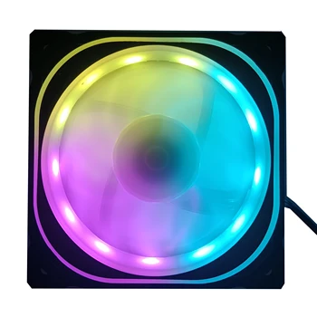 NAUJA kelių rūšių RGB Atveju ratas Aušinimo ventiliatorius ventiliatorius automatiškai perjungti paramos sync 120mm 12cm Su RGB LED Žiedo kompiuterio Aušintuvas