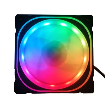 NAUJA kelių rūšių RGB Atveju ratas Aušinimo ventiliatorius ventiliatorius automatiškai perjungti paramos sync 120mm 12cm Su RGB LED Žiedo kompiuterio Aušintuvas