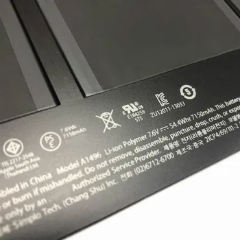Nauja originali Nešiojamojo kompiuterio Baterija A1496 Apple MacBook Air 13