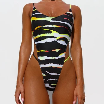 Nauja Seksuali aukštos Kojos supjaustyti vientisi maudymosi kostiumėlį, Thong maudymosi Kostiumėliai Moterims Trikini 2021 Backless Monokini Brazilijos Maudymosi Kostiumą Plaukti dėvėti