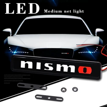 Nauja Stiliaus Automobilio Priekinės Grotelės Ženklelis Emblema LED Šviesos Nissan Tiida Teana 