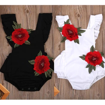 Naujagimio Merginos Rankovių Jumpsuit Gėlių Romper Komplektus baby girl drabužiai bodysuit Sunsuit UK