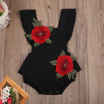 Naujagimio Merginos Rankovių Jumpsuit Gėlių Romper Komplektus baby girl drabužiai bodysuit Sunsuit UK